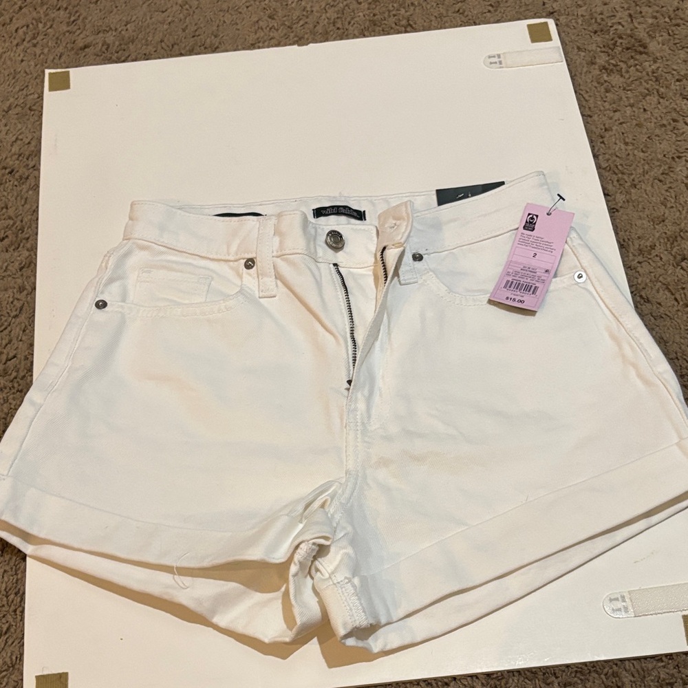 Women's White Denim Shorts Wild Fable